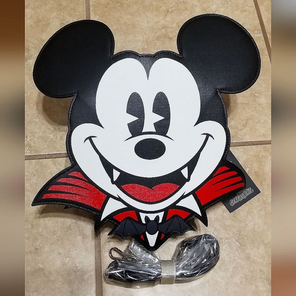 Disney Black White Red Mickey Vampire Crossbody Purse